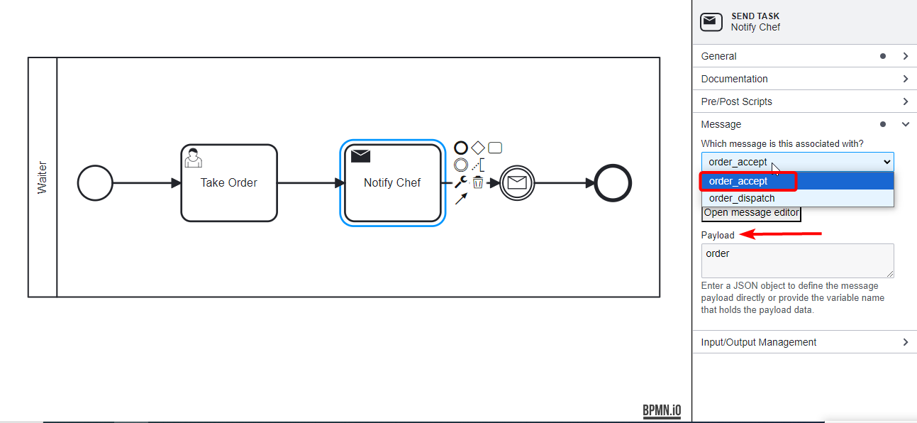 Send Task Configuration