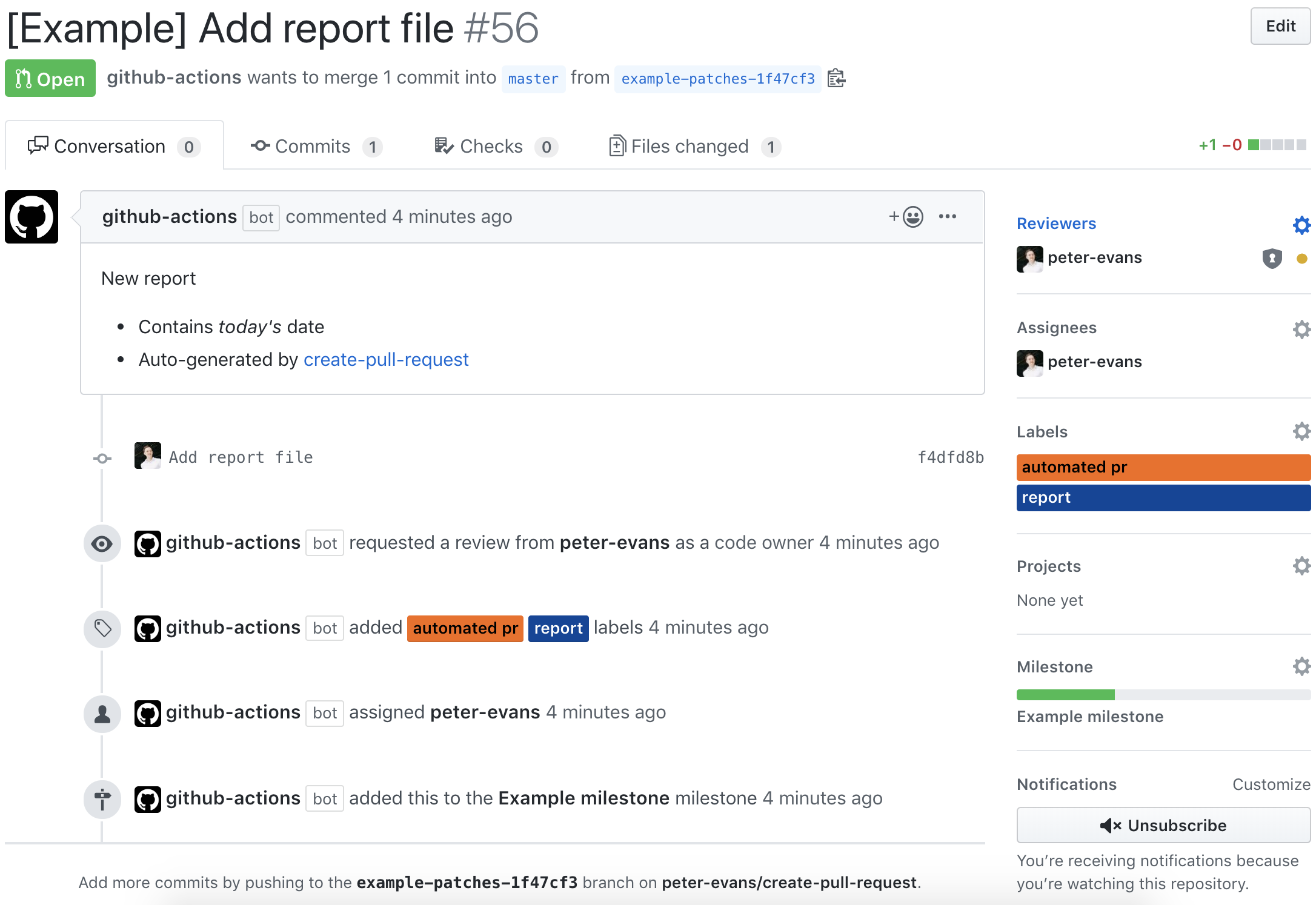 Pull Request Example