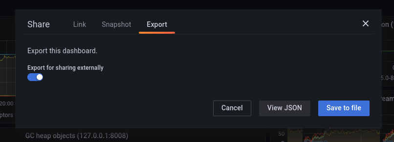 export tab